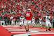 COLUMBUS, OH - OCTOBER 20: Jeff Heuerman #86 of the Ohio State Buckeyes celebrates after catching a two point conversion against the Purdue Boilermakers to send the game into overtime on October 20, 2012 at Ohio Stadium in Columbus, Ohio. Ohio State defeated Purdue 29-22 in overtime. (Photo by Kirk Irwin/Getty Images)