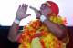 PERTH, AUSTRALIA - NOVEMBER 24: Hulk Hogan enters the stage prior to his bout against Ric Flair during the Hulkamania Tour at the Burswood Dome on November 24, 2009 in Perth, Australia. (Photo by Paul Kane/Getty Images)