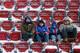 EAST RUTHERFORD, NJ - DECEMBER 7: Fans brave the cold weather at the New York Giants verses Washington Redskins game on December 7, 2003 at Giants Stadium in East Rutherford, New Jersey. (Photo by Al Bello/Getty Images)