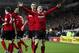 CARDIFF, WALES - DECEMBER 2: Craig Conway (R) of Cardiff celebrates after scoring the winning goal during the npower Championship match between Cardiff City and Sheffield Wednesday at the Cardiff City Stadium on December 2, 2012 in Cardiff, Wales. (Photo by Ben Hoskins/Getty Images)