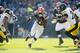 CLEVELAND, OH - NOVEMBER 25: Running back Montario Hardesty #20 of the Cleveland Browns runs for a gain during the first half against the Pittsburgh Steelers at Cleveland Browns Stadium on November 25, 2012 in Cleveland, Ohio. (Photo by Jason Miller/Getty Images)