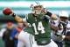 EAST RUTHERFORD, NJ - DECEMBER 23: Quarterback Greg McElroy #14 of the New York Jets looks to pass against the San Diego Chargers during the second half at MetLife Stadium on December 23, 2012 in East Rutherford, New Jersey. The Chargers defeated the Jets 27-17. (Photo by Rich Schultz /Getty Images)