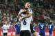 GDANSK, POLAND - JUNE 22: Sami Khedira of Germany celebrates scoring their second goal with Bastian Schweinsteiger of Germany during the UEFA EURO 2012 quarter final match between Germany and Greece at The Municipal Stadium on June 22, 2012 in Gdansk, Poland. (Photo by Joern Pollex/Getty Images)