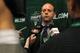ST PAUL, MN - JUNE 25: General manager Stan Bowman of the Chicago Blackhawks answers questions during day two of the 2011 NHL Entry Draft at Xcel Energy Center on June 25, 2011 in St Paul, Minnesota. (Photo by Bruce Bennett/Getty Images)
