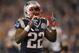 Dec 10, 2012; Foxborough, MA, USA; New England Patriots running back Stevan Ridley (22) celebrates a touchdown against the Houston Texans during the fourth quarter at Gillette Stadium. Mandatory Credit: Michael Ivins-USA TODAY Sports