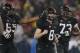 STANFORD, CA - NOVEMBER 30: Kevin Hogan #8 of the Stanford Cardinal is congratulated by Khalil Wilkes #65 after he threw a touchdown pass to Drew Terrell #4 of the Stanford Cardinal during their game against the UCLA Bruins in the Pac-12 Championship game at Stanford Stadium on November 30, 2012 in Stanford, California. (Photo by Ezra Shaw/Getty Images)