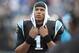 Dec 23, 2012; Charlotte, NC, USA; Carolina Panthers quarterback Cam Newton (1) walks on the sidelines during the fourth quarter against the Oakland Raiders at Bank of America Stadium. Panthers defeated the Raiders 17-6. Mandatory Credit: Jeremy Brevard-USA TODAY Sports