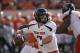 STILLWATER, OK - NOVEMBER 17: Quarterback Seth Doege #7 of the Texas Tech Red Raiders looks to throw against the Oklahoma State Cowboys November 17, 2012 at Boone Pickens Stadium in Stillwater, Oklahoma. Oklahoma State defeated Texas Tech 59-21. (Photo by Brett Deering/Getty Images)
