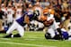 September 10, 2012; Baltimore, MD, USA; Cincinnati Bengals wide receiver Andrew Hawkins (16) gets tackled by Baltimore Ravens linebacker Ray Lewis (52) at M&T Bank Stadium. Mandatory Credit: Evan Habeeb-USA TODAY Sports