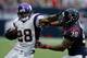HOUSTON, TX - DECEMBER 23: Adrian Peterson #28 of the Minnesota Vikings runs upfield against Daniel Manning #38 of the Houston Texans at Reliant Stadium on December 23, 2012 in Houston, Texas. (Photo by Scott Halleran/Getty Images)