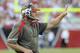 TAMPA, FL - SEPTEMBER 14: Coach Jon Gruden of the Tampa Bay Buccaneers directs play against the Atlanta Falcons at Raymond James Stadium on September 14, 2008 in Tampa, Florida. (Photo by Al Messerschmidt/Getty Images)