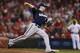 CINCINNATI, OH - SEPTEMBER 26: Shaun Marcum #18 of the Milwaukee Brewers pitches against the Cincinnati Reds during the game at Great American Ball Park on September 26, 2012 in Cincinnati, Ohio. (Photo by Joe Robbins/Getty Images)