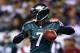 PHILADELPHIA, PA - SEPTEMBER 30: Quarterback Michael Vick #7 of the Philadelphia Eagles drops back to pass against the New York Giants at Lincoln Financial Field on September 30, 2012 in Philadelphia, Pennsylvania. (Photo by Al Bello/Getty Images)
