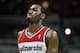 WASHINGTON, DC - FEBRUARY 22: John Wall #2 of the Washington Wizards looks on during the closing moments of Wizards 115-107 loss to the Sacramento Kings at Verizon Center on February 22, 2012 in Washington, DC. NOTE TO USER: User expressly acknowledges and agrees that, by downloading and or using this photograph, User is consenting to the terms and conditions of the Getty Images License Agreement. (Photo by Rob Carr/Getty Images)