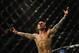 June 8, 2012; Sunrise, FL, USA; Eddie Wineland reacts to winning his UFC bout over Scott Jorgensen (not pictured) at BankAtlantic Center. Mandatory Credit: Steve Mitchell-USA TODAY Sports