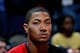 ATLANTA, GA - MARCH 28: Derrick Rose #1 of the Chicago Bulls looks on from the bench against the Atlanta Hawks at Philips Arena on March 28, 2012 in Atlanta, Georgia. NOTE TO USER: User expressly acknowledges and agrees that, by downloading and or using this photograph, User is consenting to the terms and conditions of the Getty Images License Agreement. (Photo by Kevin C. Cox/Getty Images)