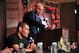 Dec 29, 2012; Las Vegas, NV, USA; Cain Velasquez speaks during post fight press conference as UFC president Dana White listens at UFC 155 at the MGM Grand Garden Arena. Mandatory Credit: Gary A. Vasquez-USA TODAY Sports