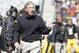 IOWA CITY, IA- SEPTEMBER 22: Head coach Kirk Ferentz of the Iowa Hawkeyes yells at an offiial during the third quarter against the Central Michigan Chippewas on September 22, 2012 at Kinnick Stadium in Iowa City, Iowa. Central Michigan defeated Iowa 32-31. (Photo by Matthew Holst/Getty Images)