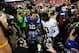 LANDOVER, MD - AUGUST 25: Andrew Luck #12 of the Indianapolis Colts and Robert Griffin III #10 of the Washington Redskins shake hands after a preseason game at FedExField on August 25, 2012 in Landover, Maryland. (Photo by Patrick McDermott/Getty Images)