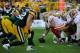 Sept 9, 2012; Green Bay, WI, USA; The Green Bay Packers line up against the San Francisco 49ers at Lambeau Field. Mandatory Credit: Benny Sieu-USA TODAY Sports