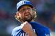 CLEVELAND, OH - SEPTEMBER 30: Starting pitcher Luke Hochevar #44 of the Kansas City Royals leaves the game during the fifth inning against the Cleveland Indians at Progressive Field on September 30, 2012 in Cleveland, Ohio. (Photo by Jason Miller/Getty Images)
