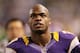 MINNEAPOLIS, MN - DECEMBER 30: Adrian Peterson #28 of the Minnesota Vikings looks on during a game against the Green Bay Packers on December 30, 2012 at Mall of America Field at the Hubert H. Humphrey Metrodome in Minneapolis, Minnesota. (Photo by Andy Clayton King/Getty Images)