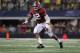 Sep 1, 2012; Arlington, TX, USA; Alabama Crimson Tide linebacker Adrian Hubbard (42) in action against the Michigan Wolverines at Cowboys Stadium. Mandatory Credit: Matthew Emmons-USA TODAY Sports