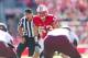 Oct 20, 2012; Madison, WI, USA; Wisconsin Badgers linebacker Mike Taylor (53) during the game against the Minnesota Golden Gophers at Camp Randall Stadium. Wisconsin defeated Minnesota 38-13. Mandatory Credit: Jeff Hanisch-USA TODAY Sports