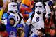 LAS VEGAS, NV - NOVEMBER 05: Boise State Broncos fans dressed as Stormtroopers from the 'Star Wars' movies appear in the stands during the team's 48-21 victory over the UNLV Rebels at Sam Boyd Stadium November 5, 2011 in Las Vegas, Nevada. (Photo by Ethan Miller/Getty Images)