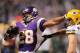 MINNEAPOLIS, MN - DECEMBER 30: Adrian Peterson #28 of the Minnesota Vikings carries the ball during the third quarter of the game against the Green Bay Packers on December 30, 2012 at Mall of America Field at the Hubert H. Humphrey Metrodome in Minneapolis, Minnesota. The Vikings defeated the Packers 37-34. (Photo by Hannah Foslien/Getty Images)