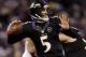 BALTIMORE, MD - DECEMBER 23: Quarterback Joe Flacco #5 of the Baltimore Ravens throws a second half pass against the New York Giants at M&T Bank Stadium on December 23, 2012 in Baltimore, Maryland. (Photo by Rob Carr/Getty Images)