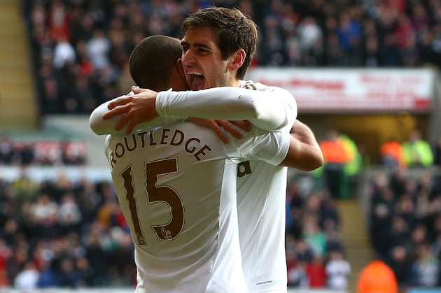 Swansea City's Danny Graham Strikes at the Last to Deny Aston Villa