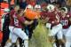 Jan 1, 2013; Pasadena, CA, USA; Stanford Cardinal linebacker Alex Debniak (42) pours the gatorade on head coach David Shaw after winning the 2013 Rose Bowl game against the Wisconsin Badgers 20-14 at the Rose Bowl. Mandatory Credit: Kirby Lee-USA TODAY Sports