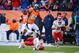 DENVER, CO - DECEMBER 30: Demaryius Thomas #88 of the Denver Broncos runs over Javier Arenas #21 of the Kansas City Chiefs during the game at Sports Authority Field at Mile High on December 30, 2012 in Denver, Colorado. (Photo by Garrett W. Ellwood/Getty Images)