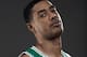 TARRYTOWN, NY - AUGUST 21: Fab Melo #13 of the Boston Celtics poses for a portrait during the 2012 NBA Rookie Photo Shoot at the MSG Training Center on August 21, 2012 in Tarrytown, New York. NOTE TO USER: User expressly acknowledges and agrees that, by downloading and/or using this Photograph, user is consenting to the terms and conditions of the Getty Images License Agreement. (Photo by Nick Laham/Getty Images)