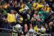 EUGENE, OR - OCTOBER 27: Bralon Addison #11 of the Oregon Ducks celebrates a touchdown run against the Colorado Buffaloes on October 27, 2012 at the Autzen Stadium in Eugene, Oregon. (Photo by Jonathan Ferrey/Getty Images)