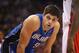 Dec 21, 2012; Toronto, ON, Canada; Orlando Magic center Nikola Vucevic (9) during their game against the Toronto Raptors at the Air Canada Centre. The Raptors beat the Magic 93-90. Mandatory Credit: Tom Szczerbowski-USA TODAY Sports