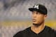 MIAMI, FL - SEPTEMBER 14: Giancarlo Stanton #27 of the Florida Marlins prepares prior to a game against the Cincinnati Reds at Marlins Park on September 14, 2012 in Miami, Florida. (Photo by Jason Arnold/Getty Images)