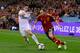 MADRID, SPAIN - OCTOBER 16: Andres Iniesta (R) of Spain takes on Mathieu Debuchy of France during the FIFA 2014 World Cup Qualifier between Spain and France at estadio Vicente Calderon on October 16, 2012 in Madrid, Spain. (Photo by Denis Doyle/Getty Images)