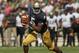 SOUTH BEND, IN - SEPTEMBER 08: Everett Golson #5 of the Notre Dame Fighting Irish runs around end to try to score a touchdwon against the Purdue Boilermakers at Notre Dame Stadium on September 8, 2012 in South Bend, Indiana. (Photo by Jonathan Daniel/Getty Images)