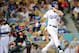 September 14, 2012; Los Angeles, CA, USA; Los Angeles Dodgers right fielder Andre Ethier (16) hits a two run home run in the third inning against the St. Louis Cardinals at Dodger Stadium. Mandatory Credit: Gary A. Vasquez-USA TODAY Sports