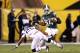 TEMPE, AZ - DECEMBER 29: Running back Le'Veon Bell #24 of the Michigan State Spartans rushes the football against the TCU Horned Frogs during the Buffalo Wild Wings Bowl at Sun Devil Stadium on December 29, 2012 in Tempe, Arizona. The Spartans defeated the Horned Frogs 17-16. (Photo by Christian Petersen/Getty Images)