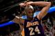 DENVER, CO - DECEMBER 26: Kobe Bryant #24 of the Los Angeles Lakers reacts against the Denver Nuggets at Pepsi Center on December 26, 2012 in Denver, Colorado. The Nuggets defeated the Lakers 126-114. NOTE TO USER: User expressly acknowledges and agrees that, by downloading and or using this photograph, User is consenting to the terms and conditions of the Getty Images License Agreement. (Photo by Doug Pensinger/Getty Images)