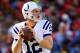 KANSAS CITY, MO - DECEMBER 23: Quarterback Andrew Luck #12 of the Indianapolis Colts in action during the game against the Kansas City Chiefs at Arrowhead Stadium on December 23, 2012 in Kansas City, Missouri. (Photo by Jamie Squire/Getty Images)