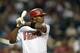 PHOENIX, AZ - SEPTEMBER 18: Justin Upton #10 of the Arizona Diamondbacks bats against the San Diego Padres during the MLB game at Chase Field on September 18, 2012 in Phoenix, Arizona. (Photo by Christian Petersen/Getty Images)