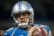 Dec 22, 2012; Detroit, MI, USA; Detroit Lions quarterback Matthew Stafford (9) warms up before the game against the Atlanta Falcons at Ford Field. Mandatory Credit: Tim Fuller-USA TODAY Sports
