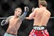 Dec 29, 2012; Las Vegas, NV, USA; Eddie Wineland (left) throws a jab at Brad Pickett (right) during UFC 155 at the MGM Grand Garden Arena. Mandatory Credit: Gary A. Vasquez-USA TODAY Sports