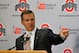 COLUMBUS, OH - NOVEMBER 28: Urban Meyer speaks to the media after being introduced as the new head coach of Ohio State football on November 28, 2011 in Columbus, Ohio. (Photo by Jamie Sabau/Getty Images)