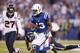 INDIANAPOLIS, IN - DECEMBER 30: T.Y. Hilton #13 of the Indianapolis Colts heads toward the end zone for a 70-yard touchdown reception against the Houston Texans during the game at Lucas Oil Stadium on December 30, 2012 in Indianapolis, Indiana. The Colts defeated the Texans 28-16. (Photo by Joe Robbins/Getty Images)