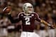 COLLEGE STATION, TX - NOVEMBER 24: Johnny Manziel #2 of the Texas A&M Aggies looks to pass during their game against the Missouri Tigers at Kyle Field on November 24, 2012 in College Station, Texas. (Photo by Scott Halleran/Getty Images)